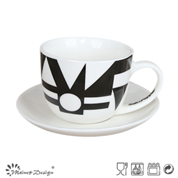 Black Simple Decal 3oz Cup &amp; Saucer